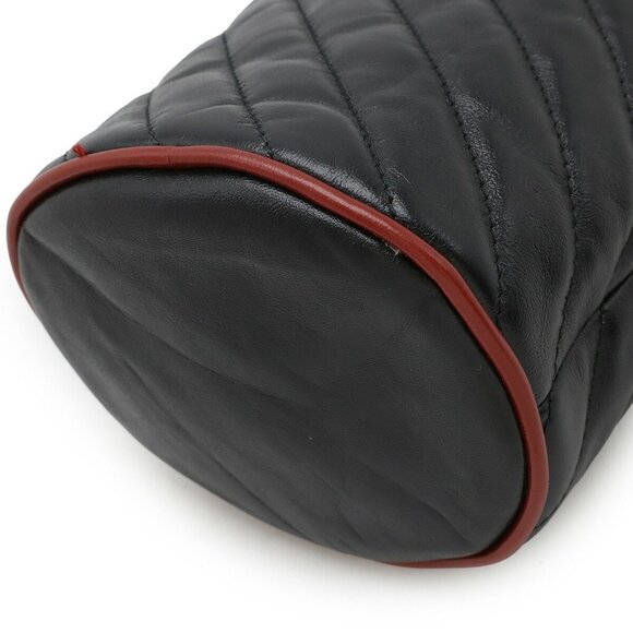 GUCCI Black Leather GG Marmont Shoulder Bag - Picture 4 of 7